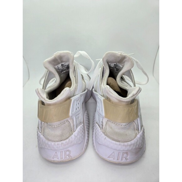 Nike Air Huarache Run Shoes Men's 8 Triple White Athletic Running Gym Sneakers - Picture 5 of 8